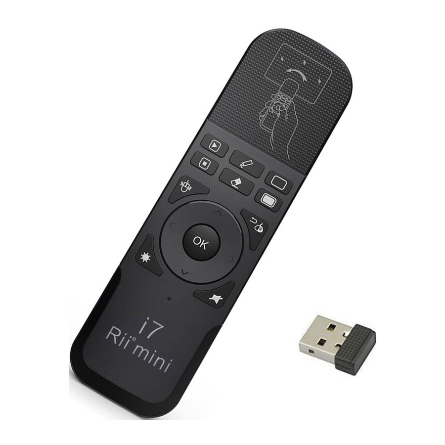 Rii mini i7 - Remote Control Manual