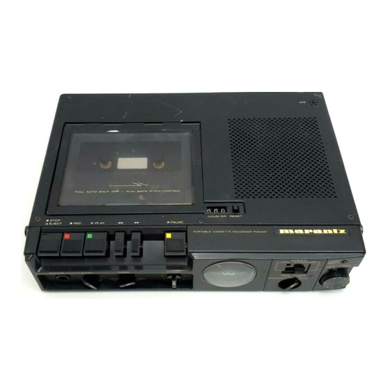 Marantz PMD 20I Owner's Manual