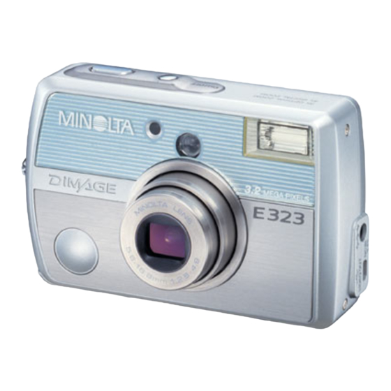 Minolta DiMAGE E323 Instruction Manual