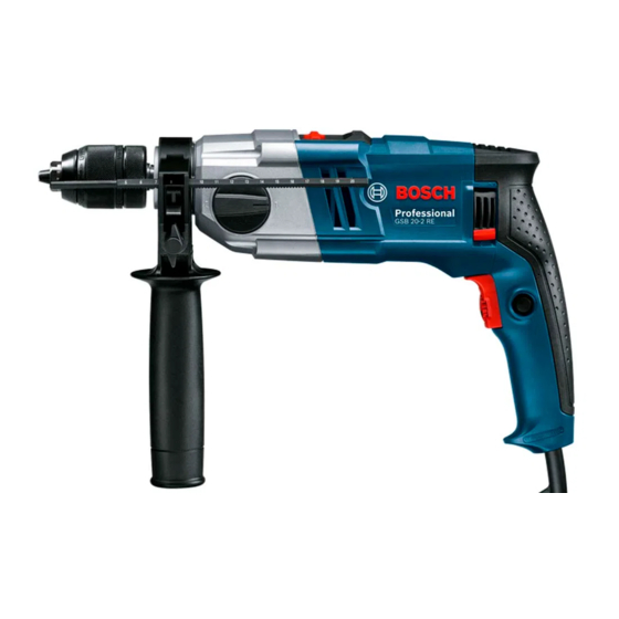 Bosch GSB Professional 20-2 RET Original Instructions Manual