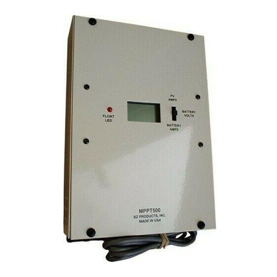 BZ PRODUCTS MPPT500 Installation Manual