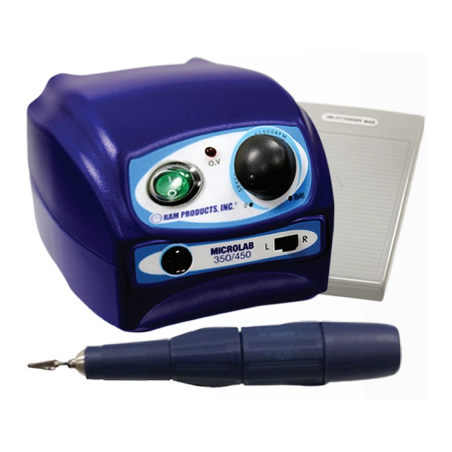 RAM MICROLAB 350, MICROLAB 450 - Dental Equipment Manual