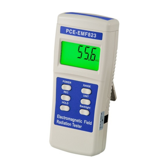 PCE Health and Fitness PCE-EMF 823 Operation Manual