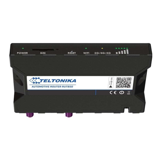 Teltonika RUT850 Quick Start Manual