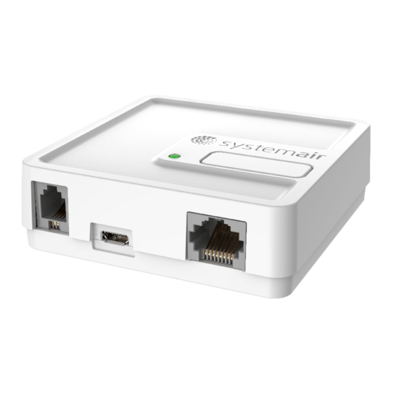 SystemAir SAVE CONNECT User Manual