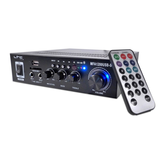 User Manuals: LTC MFA1200-USB-BT Amplifier Bluetooth