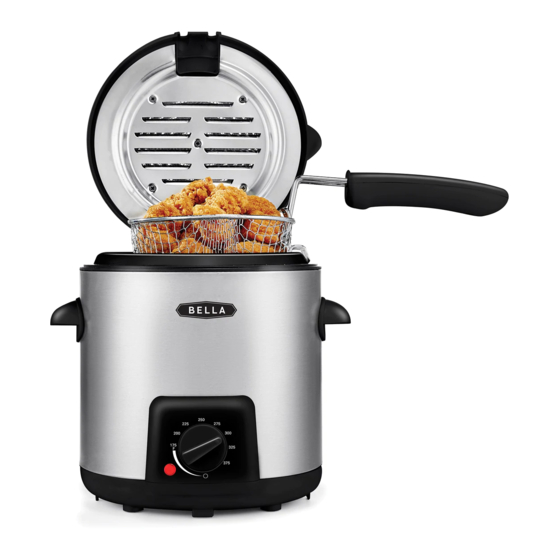 BELLA 0.9L DEEP FRYER INSTRUCTION MANUAL AND RECIPE BOOKLET Pdf