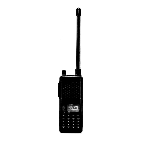 Icom IC-T2A Instruction Manual