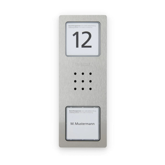 SSS Siedle Siedle Compact CA 812-1 Product Information