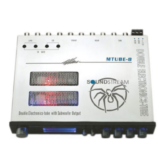 Soundstream MTUBE-8 Owner's Manual And Installation Manual