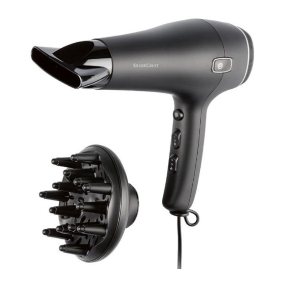 User Manuals: Silvercrest 337885 2001 Ionic Hair Dryer