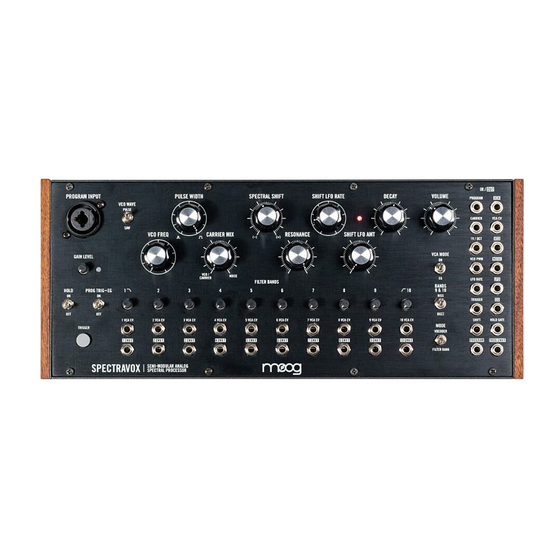 Moog SPECTRAVOX User Manual