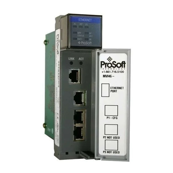 ProSoft Technology inRAx MVI46-DFNT User Manual