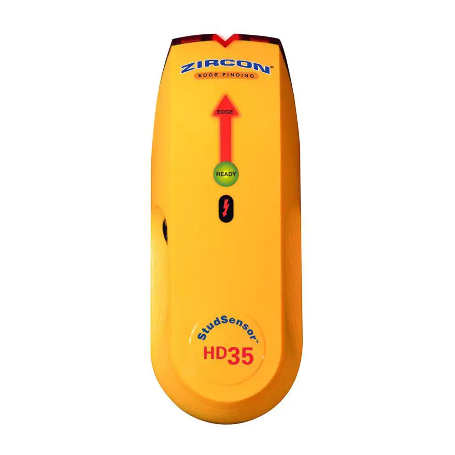 Zircon StudSensor HD35 - Edge-Finding Stud Finder Manual