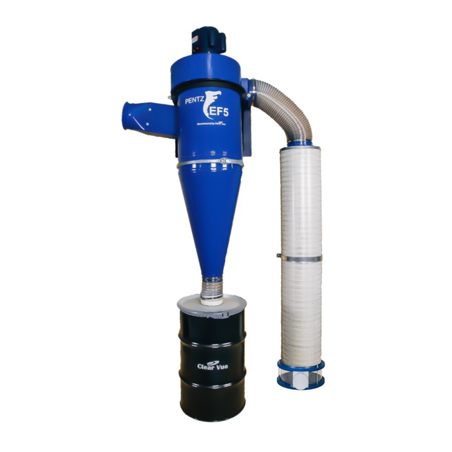 Clear Vue Cyclones Pentz EF5 Installation Manual