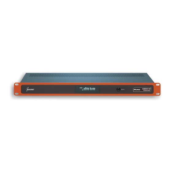 AudioScience Hono CobraNet Fixed Series Manual