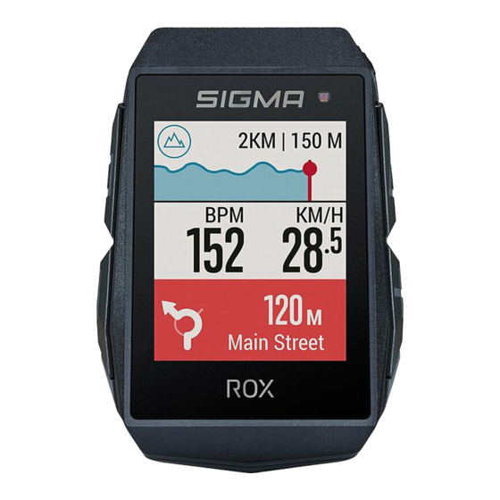 Sigma ROX 11.1 EVO Short Manual