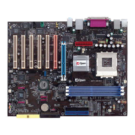 AOpen AK77-600 MAX Manual