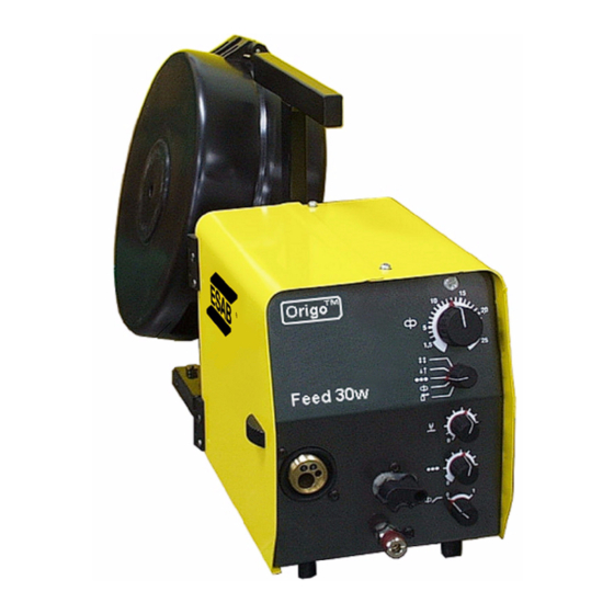 ESAB Origo Feed 30 Instruction Manual