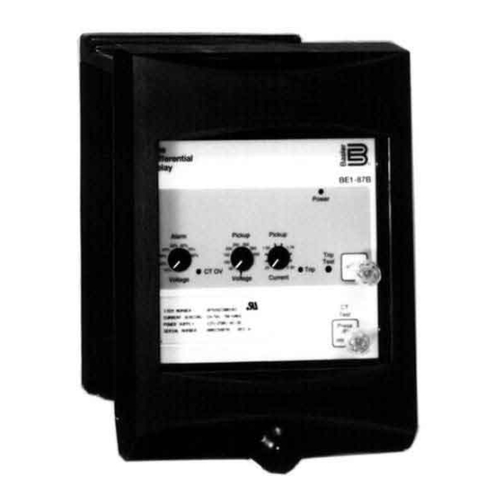 User Manuals: Basler BE1-87B Bus Differential Relay