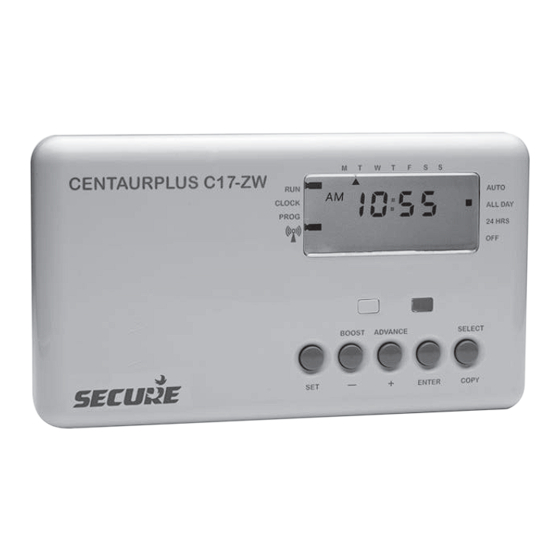 Secure CentaurPlus C17-ZW User And Installation Instructions Manual