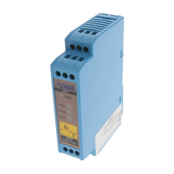 Advantech ADAM-3017 Startup Manual