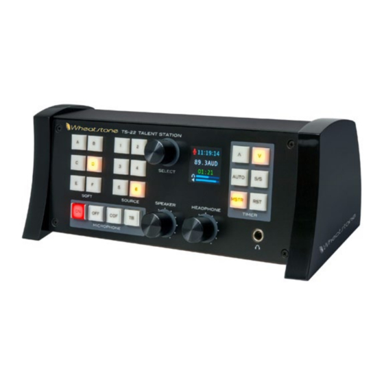 Wheatstone Corporation Talent Station TS-22 Technical Manual