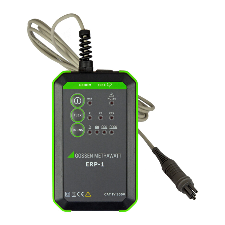 Gossen MetraWatt GEOHM ERP-1 Manuals