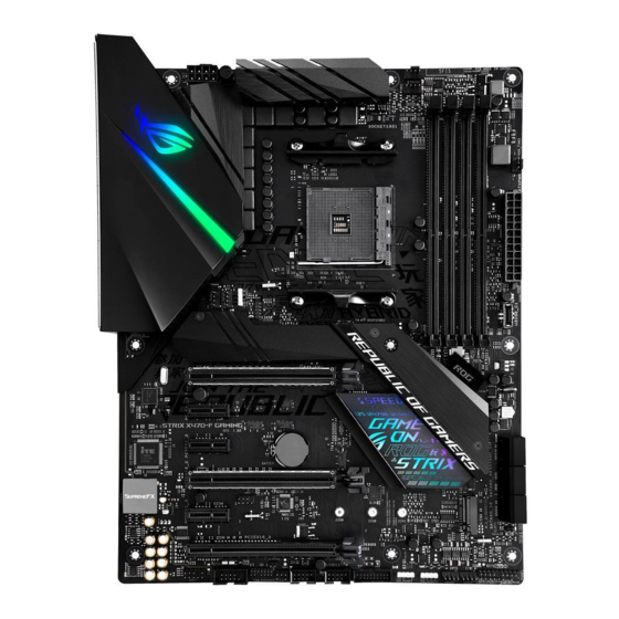 Asus ROG STRIX X470-F GAMING Quick Start Manual
