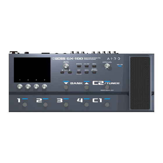 Boss GX-100 Reference Manual