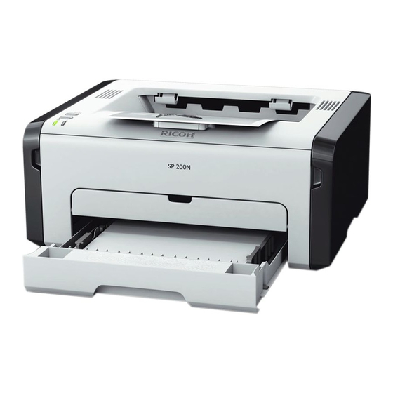 Ricoh SP 200 Quick Installation Manual