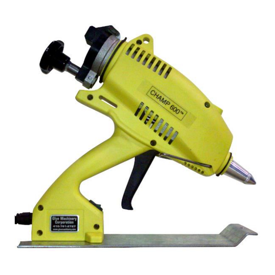 Glue Machinery Champ 600 Operating Instructions Manual