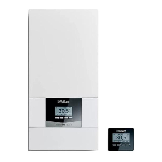 Vaillant electronicVED exclusive 21/8 E INT Operating Instructions Manual