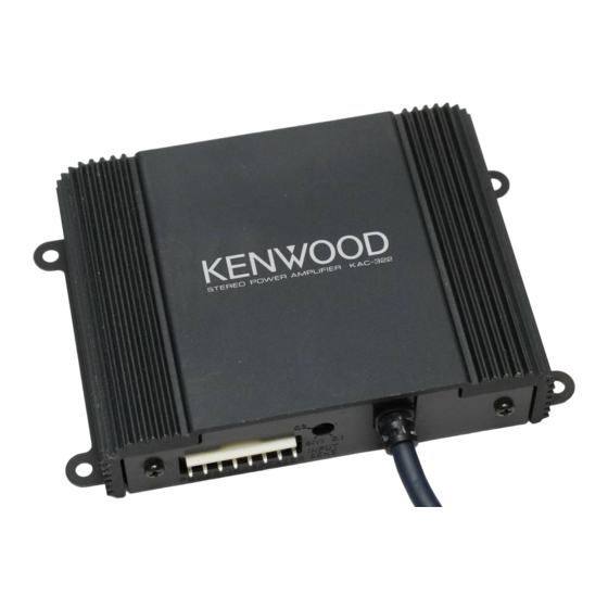Kenwood KAC-322 Instruction Manual