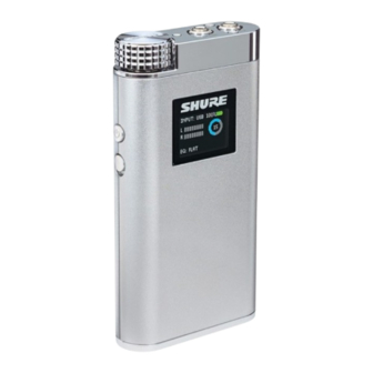 Shure SHA900 Quick Start Manual