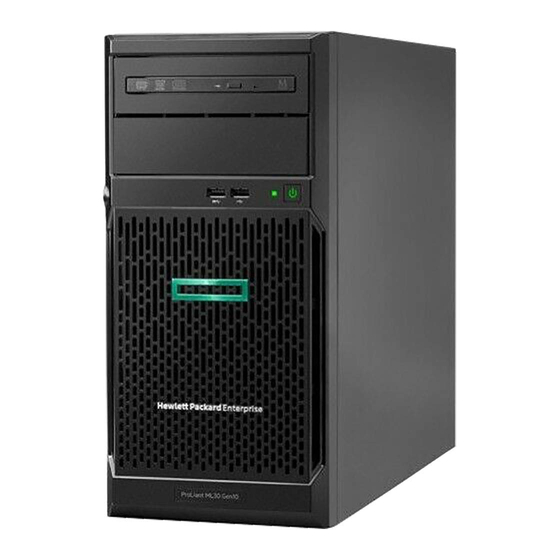 User Manuals: HP ProLiant ML30 Gen10 Tower Server Xeon