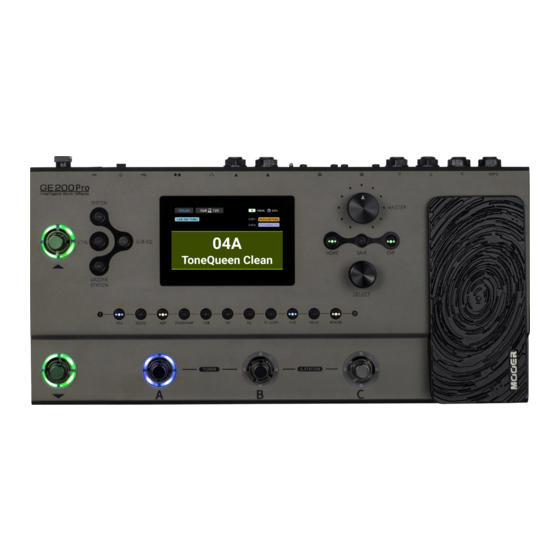 Mooer GE200 Pro Owner's Manual