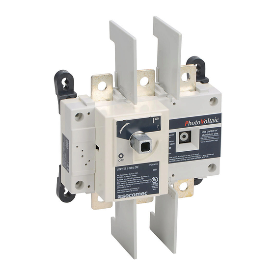 socomec SIRCO 27DC3011 Quick Start Manual