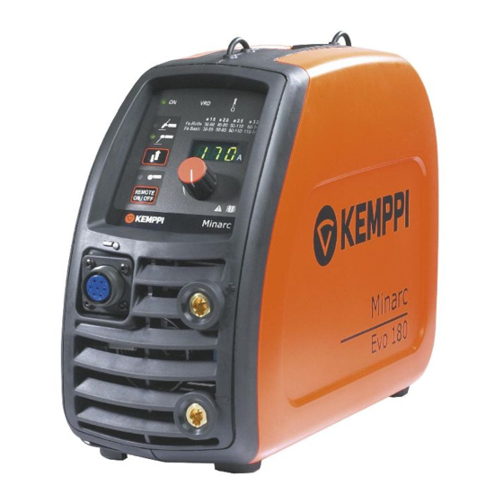 Kemppi Minarc Evo 180 Operating Manual