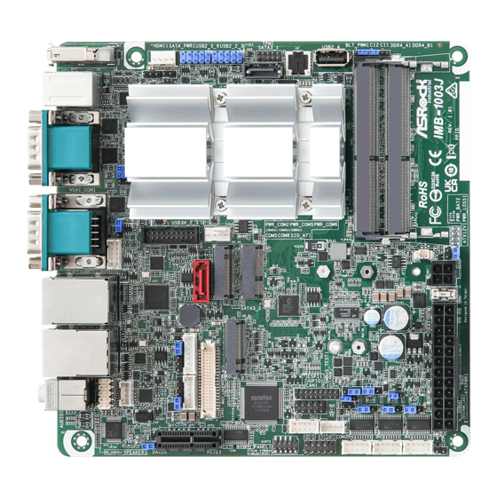 ASRock Industrial IMB-1003J Settings Manual