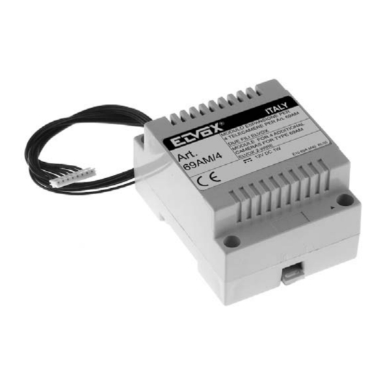 Elvox 69AM/4 Installation And Operation Manual