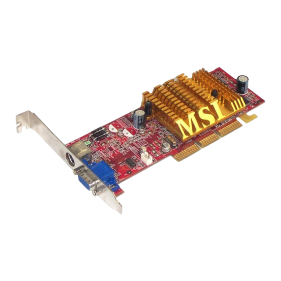 MSI RX9250-T128 Quick Installation Manual