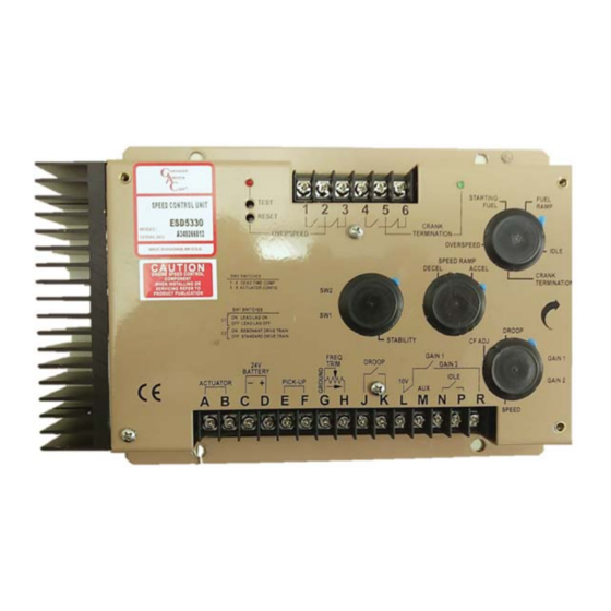 Governors America ESD5300 Series Quick Start Manual