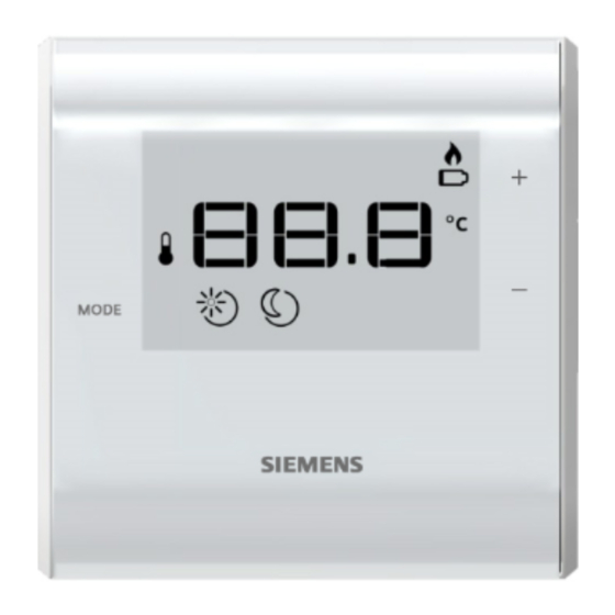 Siemens RDD50.1 Manual