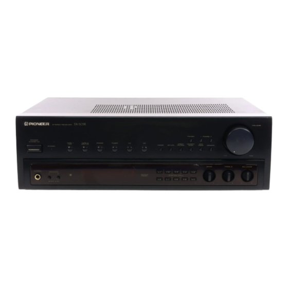 Pioneer SX203 Operating Instructions Manual
