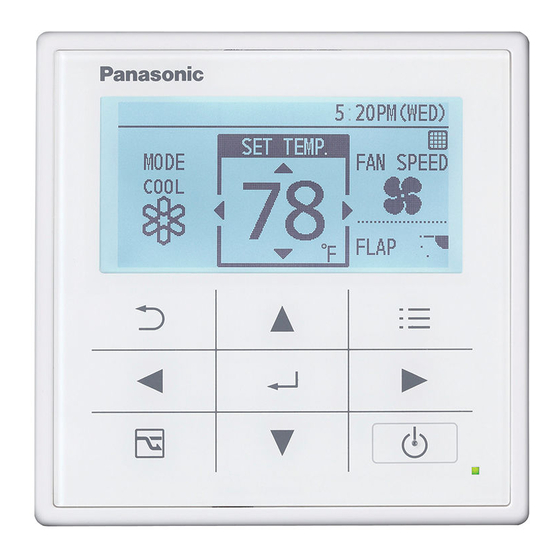 Panasonic CZ-RTC5A Quick Reference