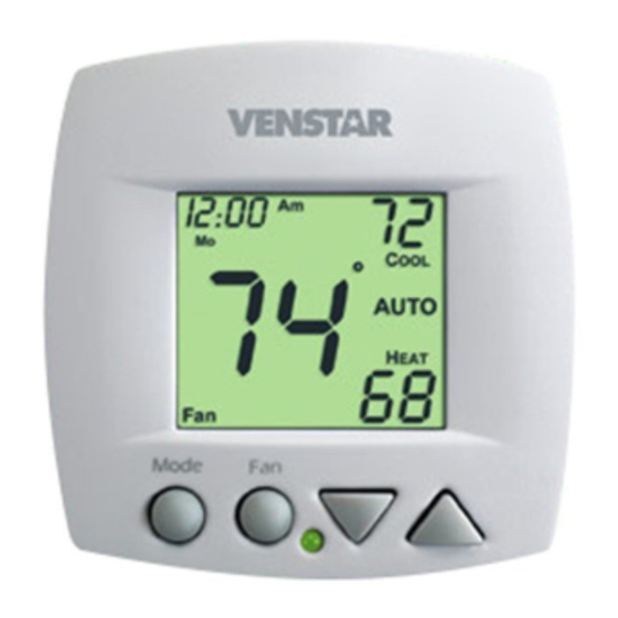 Venstar T1070 Owner's Manual And Installation Instructions