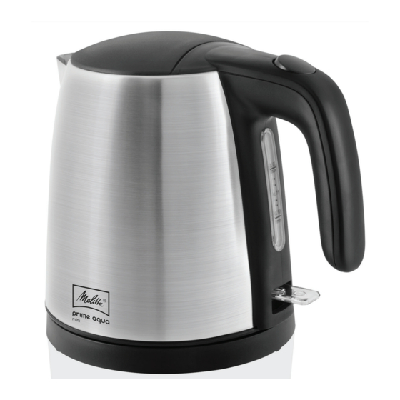Melitta Prime Aqua mini Operating Manual
