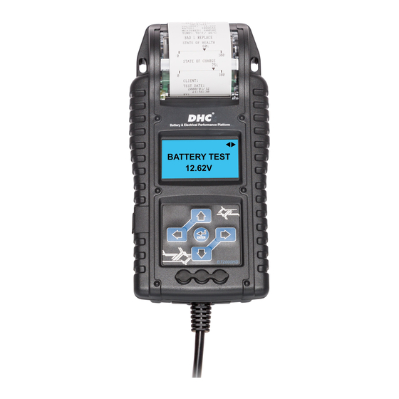 User Manuals: DHC BT2000HD Battery Tester
