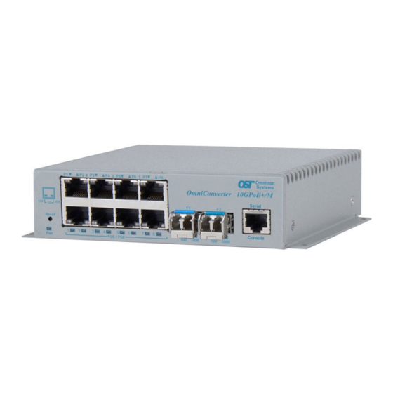 Omnitron Systems Technology OmniConverter 10GPoE+/M Quick Start Manual